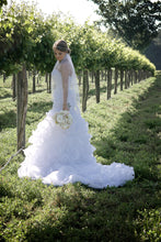 Load image into Gallery viewer, Allure &#39;W353&#39; size 6 used wedding dress  side view on bride
