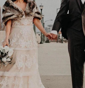 Randi Fenoli 'Spring 2018' size 10 used wedding dress front view on model