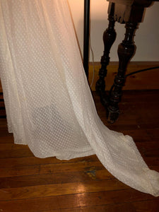 Carolina Herrera 'Chiffon' size 12 used wedding dress view of hem