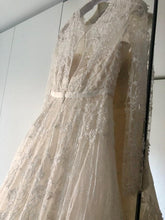 Load image into Gallery viewer, Elie Saab &#39;Birgit&#39; size 6 used wedding dress back view on hanger
