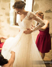 Load image into Gallery viewer, Elie Saab &#39;Birgit&#39; size 6 used wedding dress front view on bride
