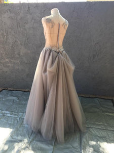 Creature of Habit 'Custom Tulle' size 6 new wedding dress back view on mannequin