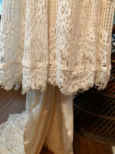 Daughters of Simone 'O’Keefe' size 00 used wedding dress view of hemline