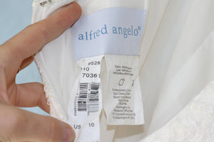 Alfred Angelo '8528' size 8 sample wedding dress view of tag