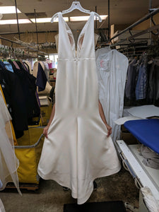 Romona Keveza '8400' size 8 used wedding dress back view on hanger