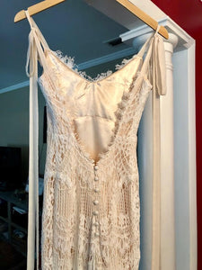 Daughters of Simone 'O’Keefe' size 00 used wedding dress back view on bride