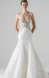 Anne Barge 'Lourdes' size 8 used wedding dress front view on model