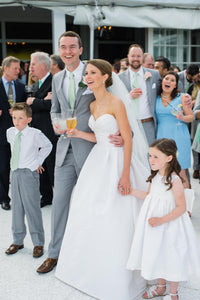 Lian Carlo '6868' size 0 used wedding dress front dress on bride