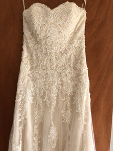 Maggie Sottero 'Viera' size 10 used wedding dress front view close up