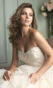 Allure Bridals '9110' size 12 sample wedding dress front view on model