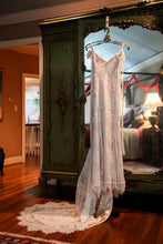 Load image into Gallery viewer, Daughters of Simone &#39;O’Keefe&#39; size 00 used wedding dress front view on hanger
