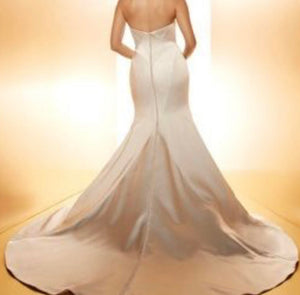 Matthew Christopher 'Vivian' size 8 new wedding dress back view on model