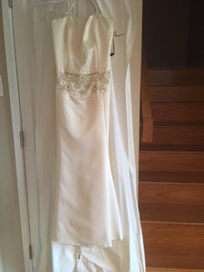 Nicole Miller 'Timeless' size 4 new wedding dress front view on hanger