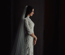 Load image into Gallery viewer, Samuelle Couture &#39;Isabella&#39; size 2 used wedding dress side view on bride
