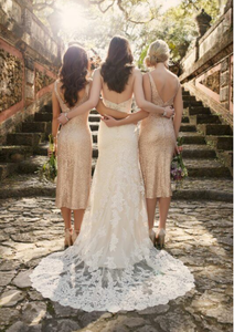 Essence of Australia 'D1947' size 8 new wedding dress back view on bride