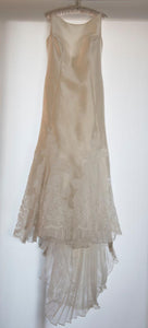 Liancarolo 'Couture' size 12 used wedding dress front view on hanger