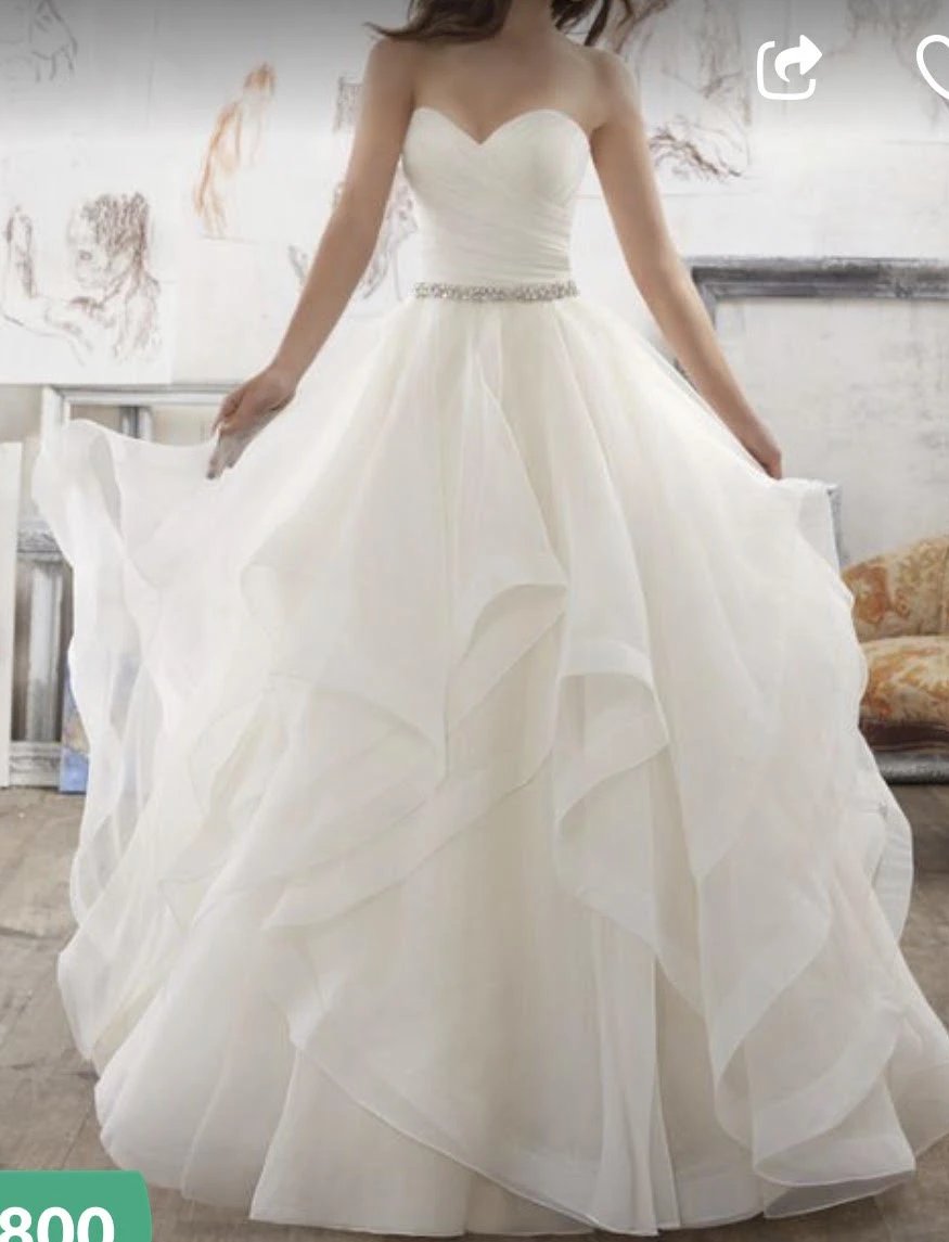 Marisa 'Morilee' size 2 sample wedding dress front view on model