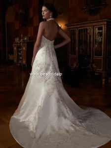 Custom '2001' size 12 new wedding dress back view on model