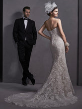 Load image into Gallery viewer, Sottero and Midgley &#39;Stella&#39; size 4 used wedding dress back view on model
