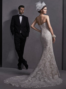 Sottero and Midgley 'Stella' size 4 used wedding dress back view on model