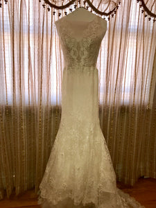 Ines Di Santo 'Madrid' size 6 new wedding dress  front view on hanger