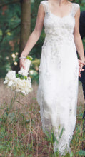 Load image into Gallery viewer, Claire Pettibone &#39;Crescent&#39; size 6 used wedding dress front view on bride
