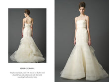 Load image into Gallery viewer, Vera Wang &#39;Georgina&#39; size 6 used wedding dress front/back views on model
