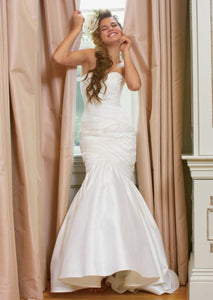 Watters Basketweave Trumpet Gown - Watters - Nearly Newlywed Bridal Boutique