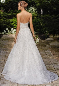 Watters 'WTOO Estelle' size 10 new wedding dress back view on model