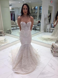 Alon Livne 'Gisele' size 8 used wedding dress front view on bride