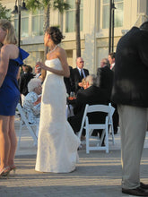 Load image into Gallery viewer, Elizabeth Fillmore &#39;Strapless&#39; size 0 used wedding dress front view on bride
