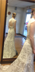 Allure Bridals '2619' size 2 used wedding dress back view on bride