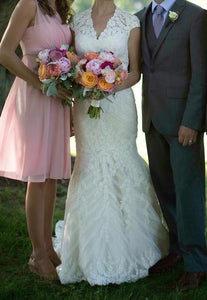 Matthew Christopher 'Sophia' size 0 used wedding dress size 0 used wedding dress front view on bride